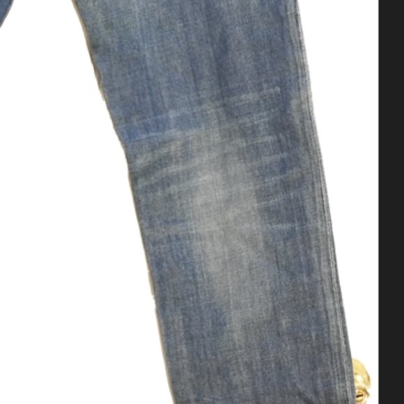 Pull&Bear Co. Men's Slim Fit 5 Pocket Whiskered Denim Jeans Blue Size 34 - Picture 4 of 7